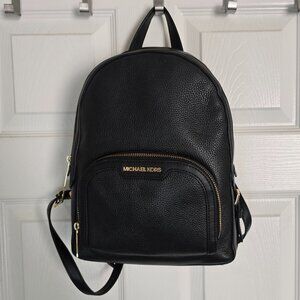 Black Leather Michael Kors Bag w/ Gold Details
